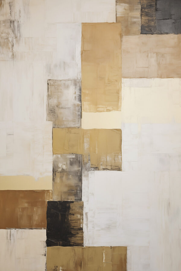Painting of a white and brown rectangular object Painting of a white and brown rectangular object