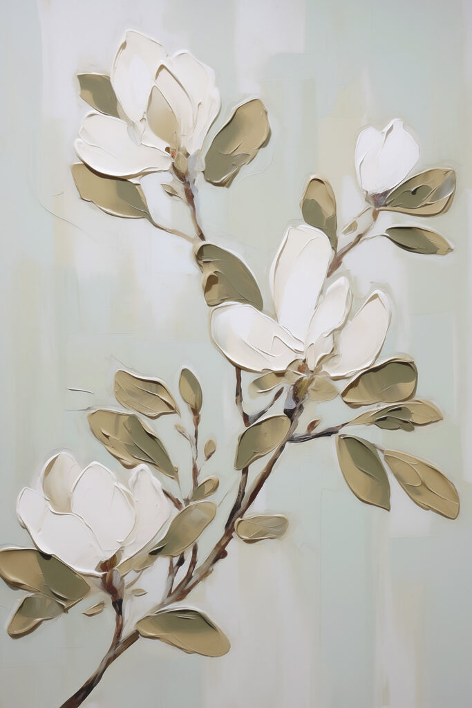 Painting of a white flower
