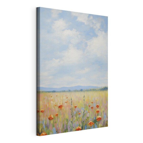 Field of flowers and grass