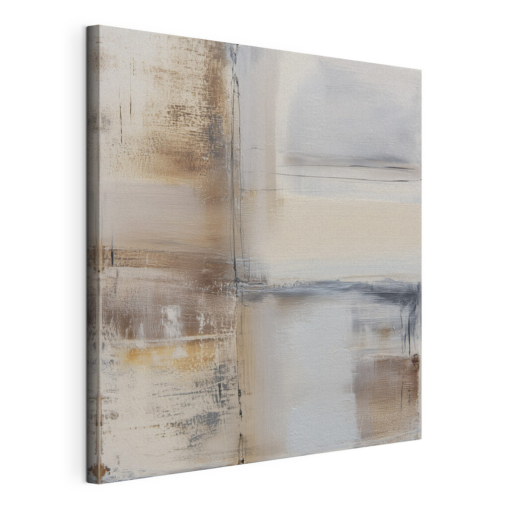 Painting of a white and brown square