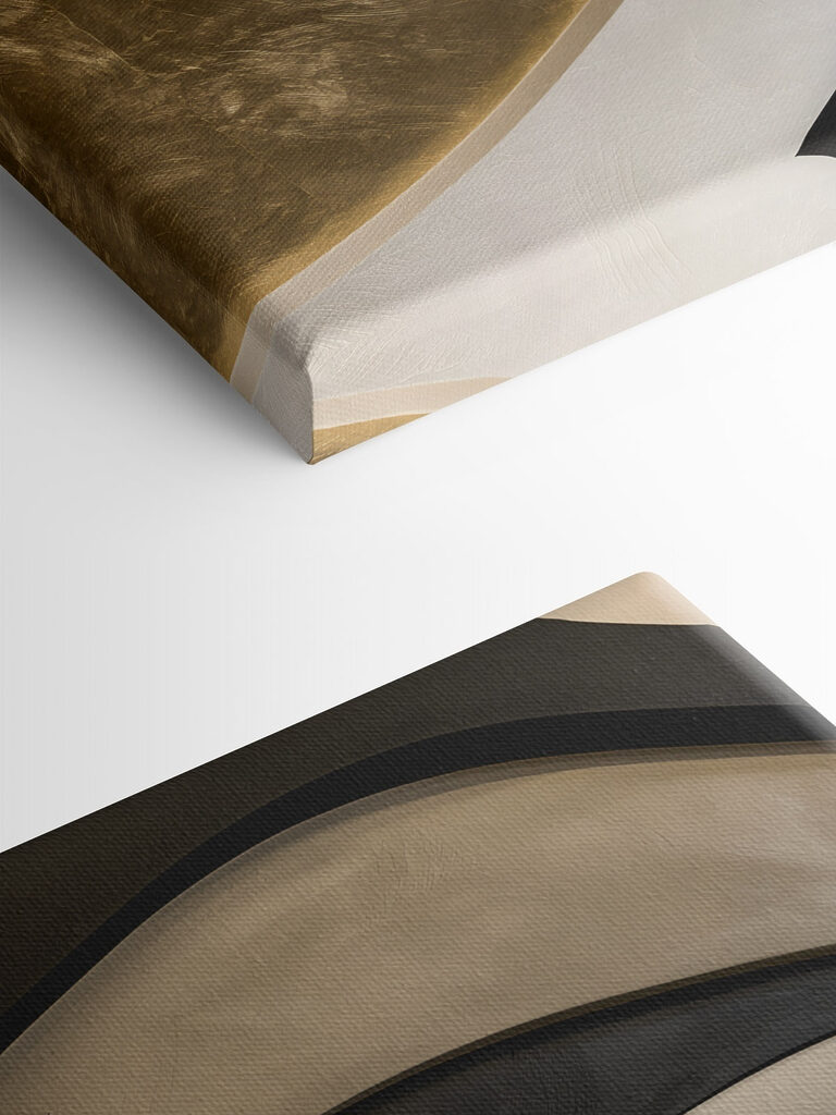 - Wavy patterns in neutral tones - Wavy patterns in neutral tones