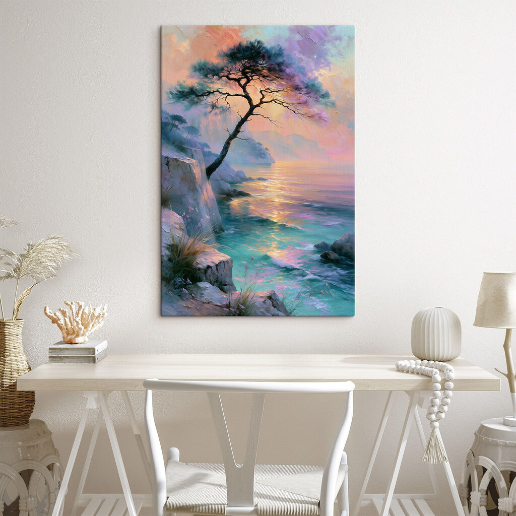Tree on a cliff by the water Tree on a cliff by the water