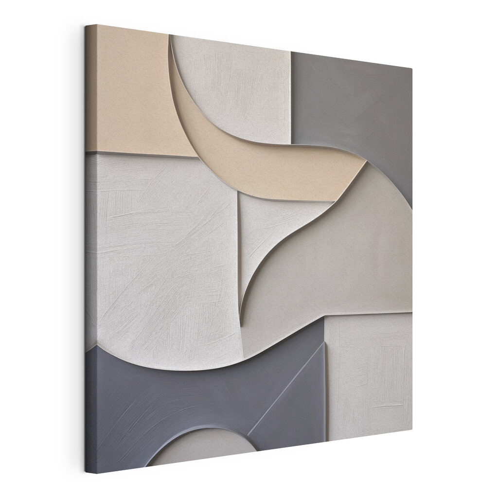 Wall art with a curved design Wall art with a curved design