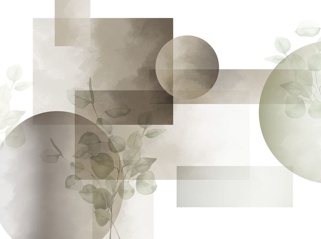 Abstract shapes with gentle foliage details Abstract shapes with gentle foliage details