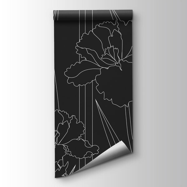 Black and white floral pattern Black and white floral pattern