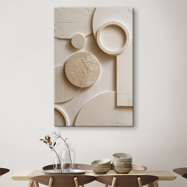 Unique shapes and patterns blend harmoniously