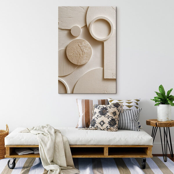 Unique shapes and patterns blend harmoniously