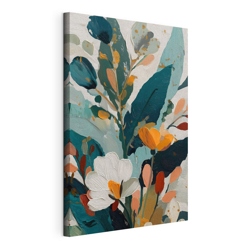 Painting of flowers and leaves