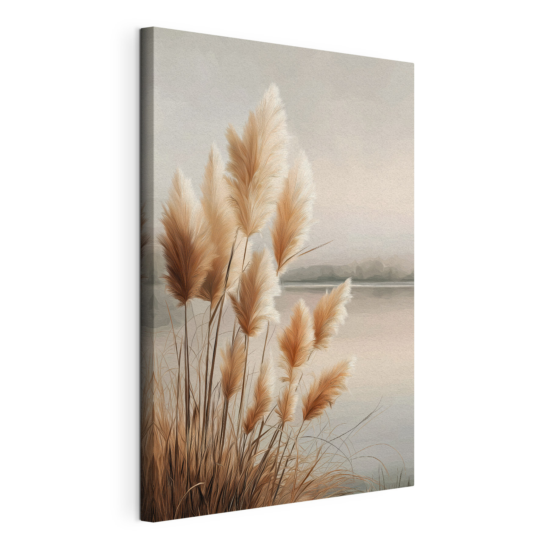 Gentle grasses by the water's edge