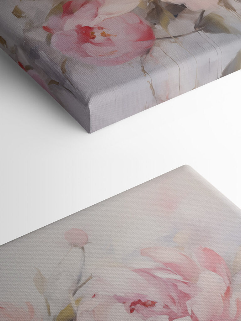 Painting of pink flowers