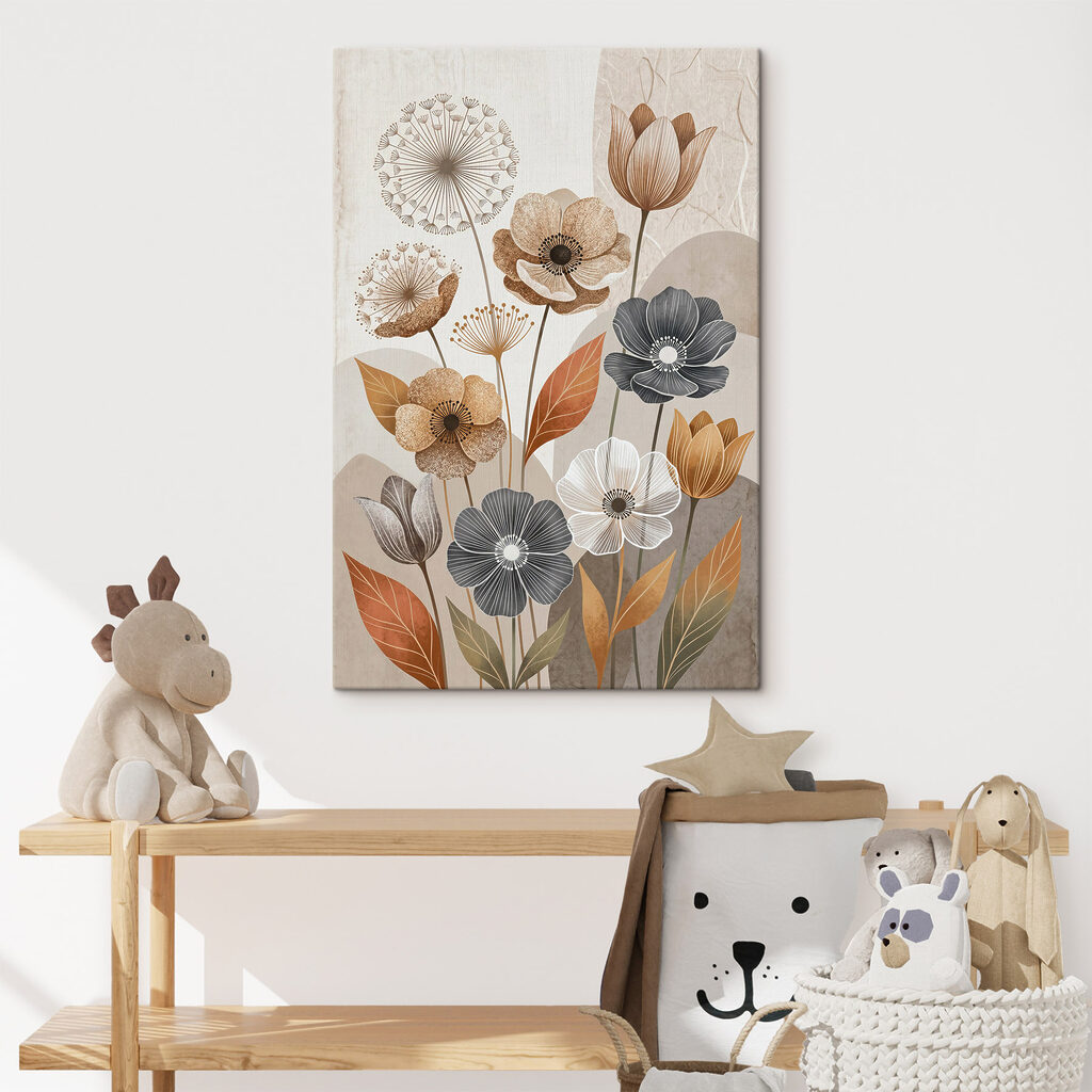 Colorful floral arrangement in soft tones