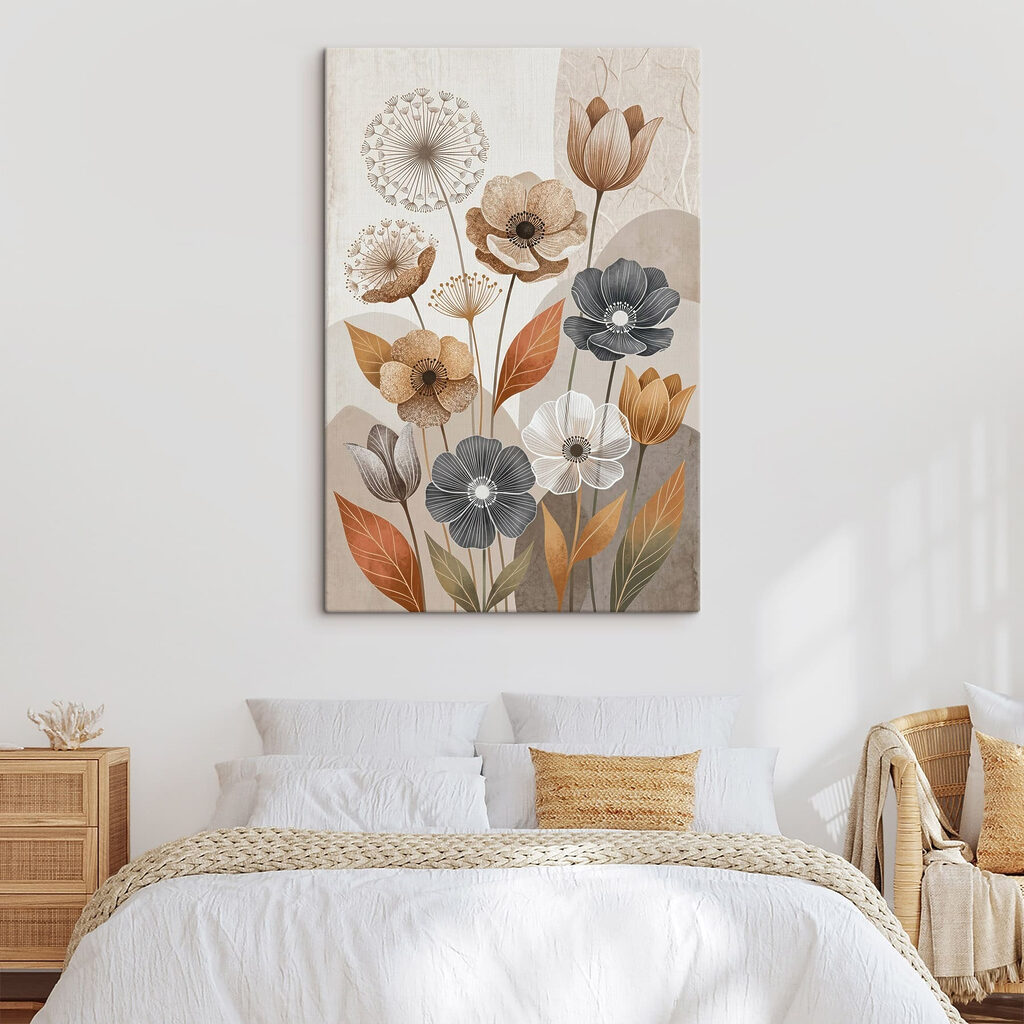 Colorful floral arrangement in soft tones