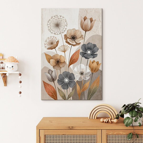 Colorful floral arrangement in soft tones