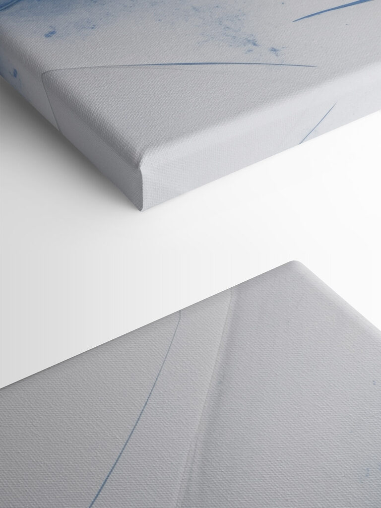 Blue and white paint