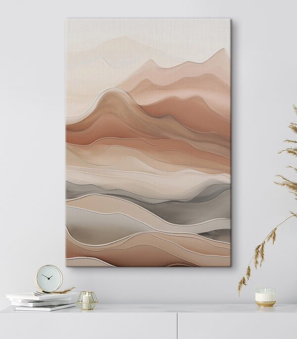 Serene waves in earthy tones