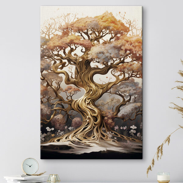 Tree with many branches and flowers Tree with many branches and flowers