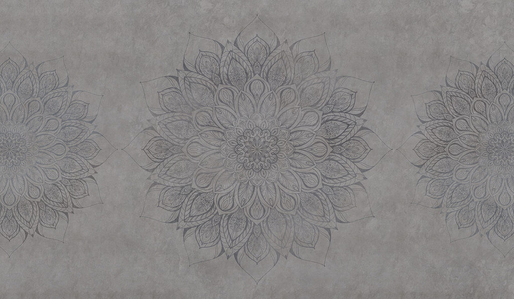 Grey and black mandala Grey and black mandala