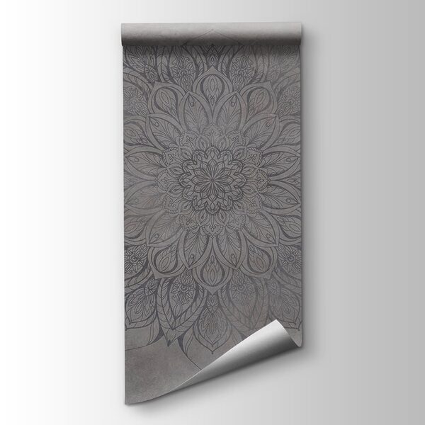 Grey and black mandala Grey and black mandala