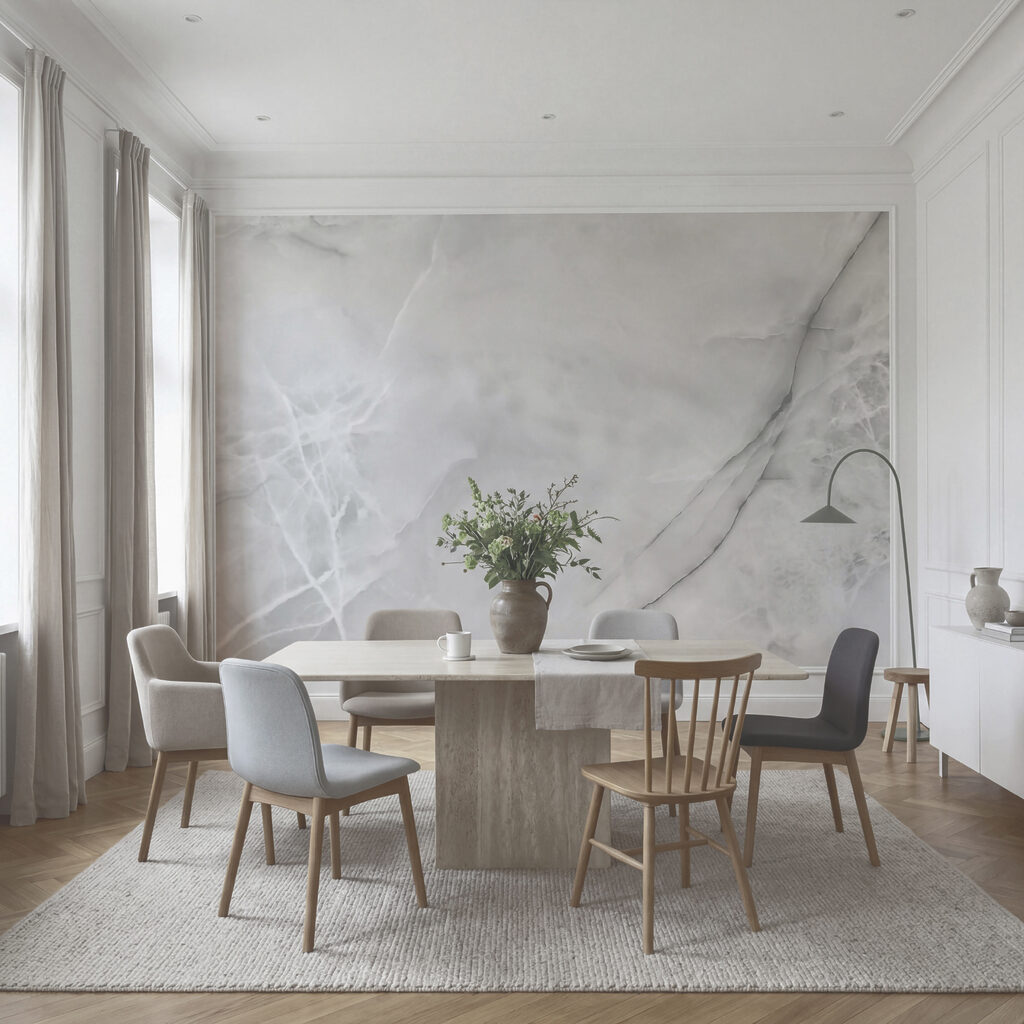 Elegantný mramorový povrch s jemnou žilkovaním Elegantný mramorový povrch s jemnou žilkovaním