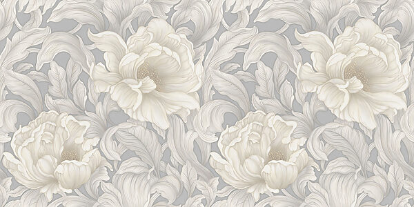 Wallpaper with flowers and leaves Wallpaper with flowers and leaves