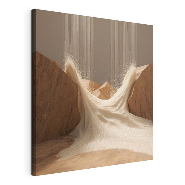 Stream of white powder flowing over rocks Stream of white powder flowing over rocks