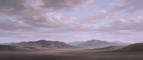 Landscape of a desert with hills and clouds Landscape of a desert with hills and clouds