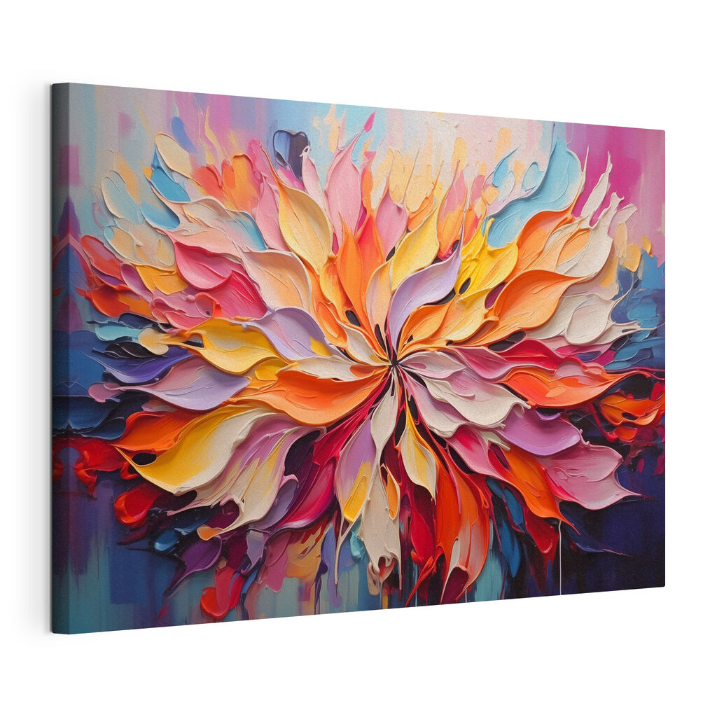 Painting of colorful leaves