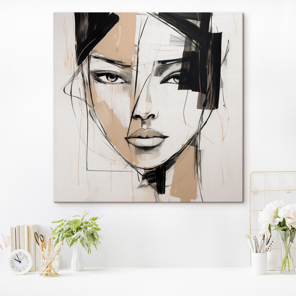 Painting of a woman's face