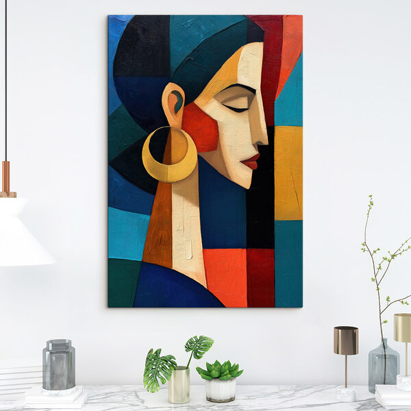 Painting of a woman's face