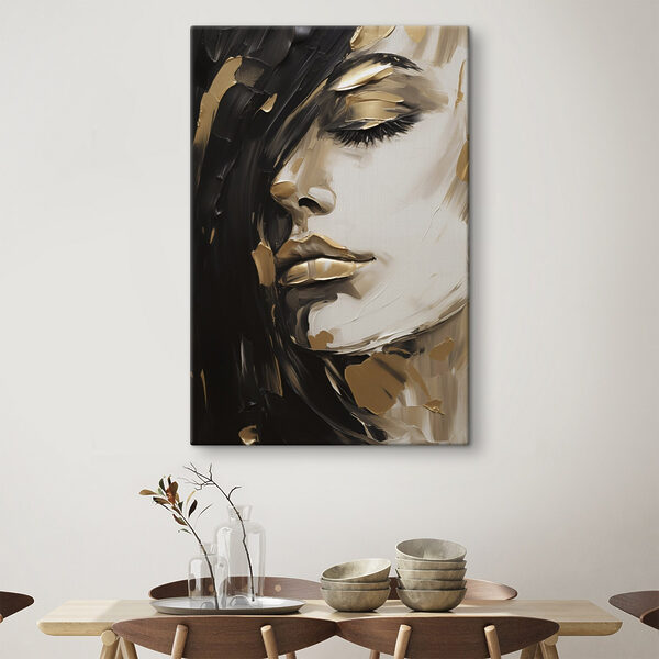 Painting of a woman's face