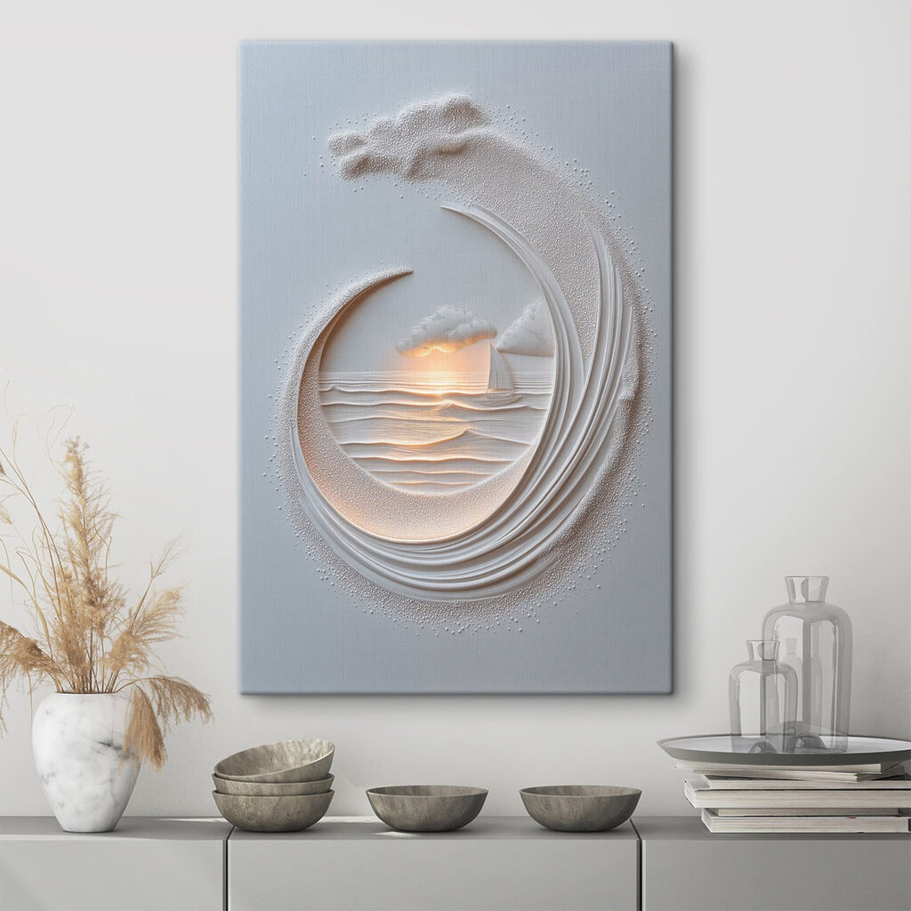 White paper cut out of a boat and a ship