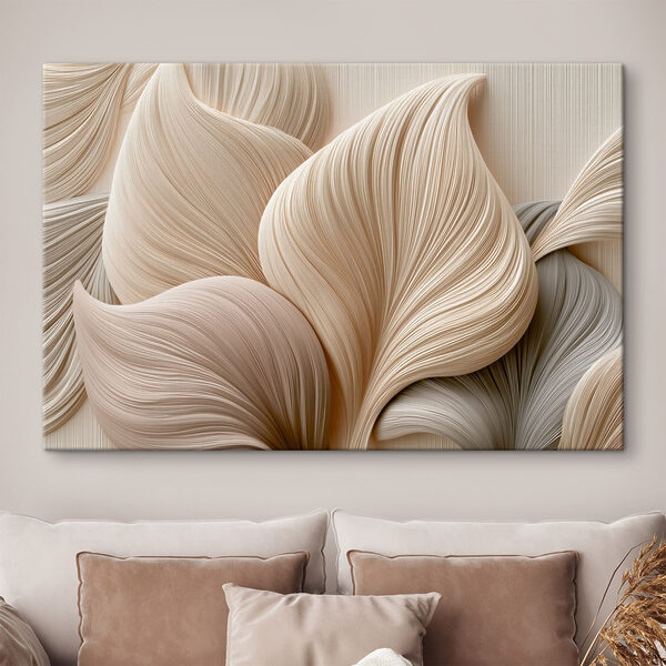 Flowing shapes in soft neutrals