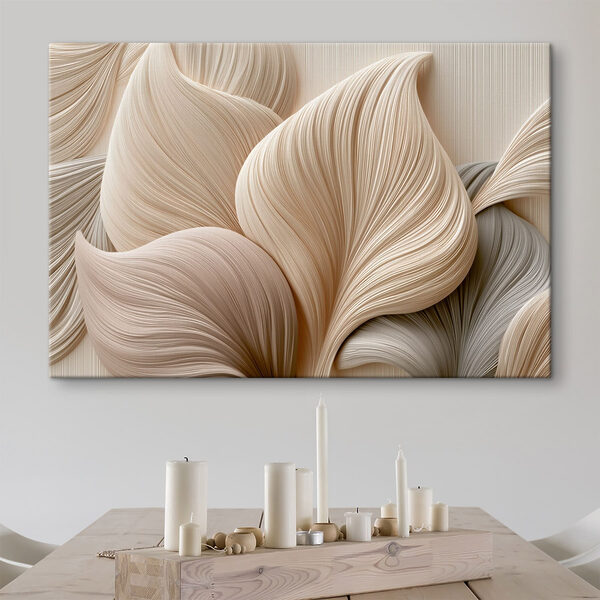 Flowing shapes in soft neutrals