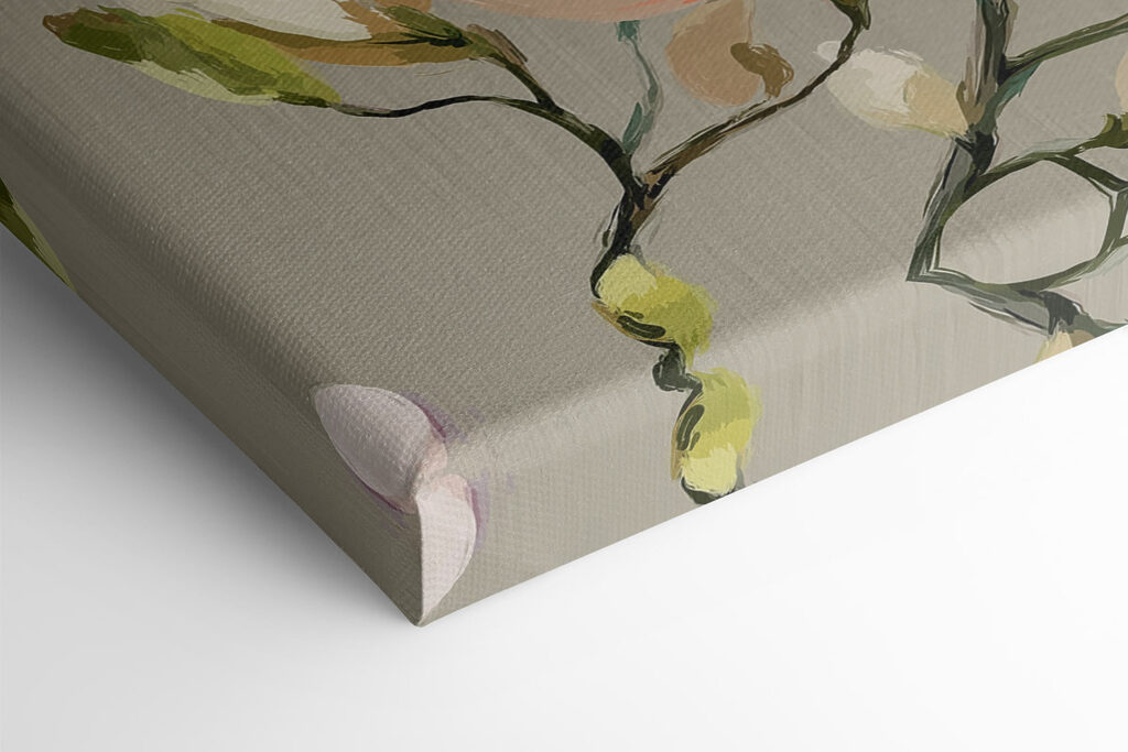 Painting of flowers on a grey background Painting of flowers on a grey background