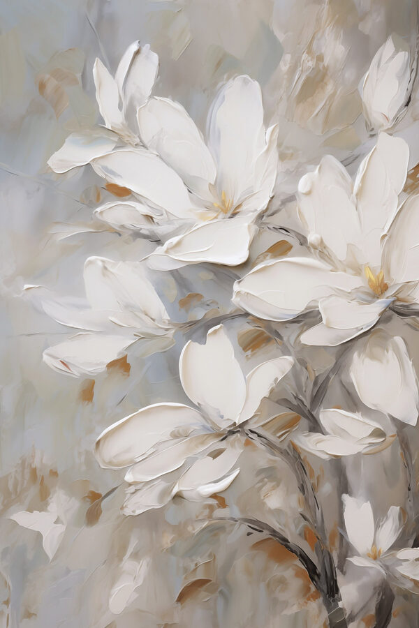 Painting of white flowers