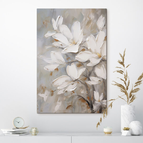 Painting of white flowers