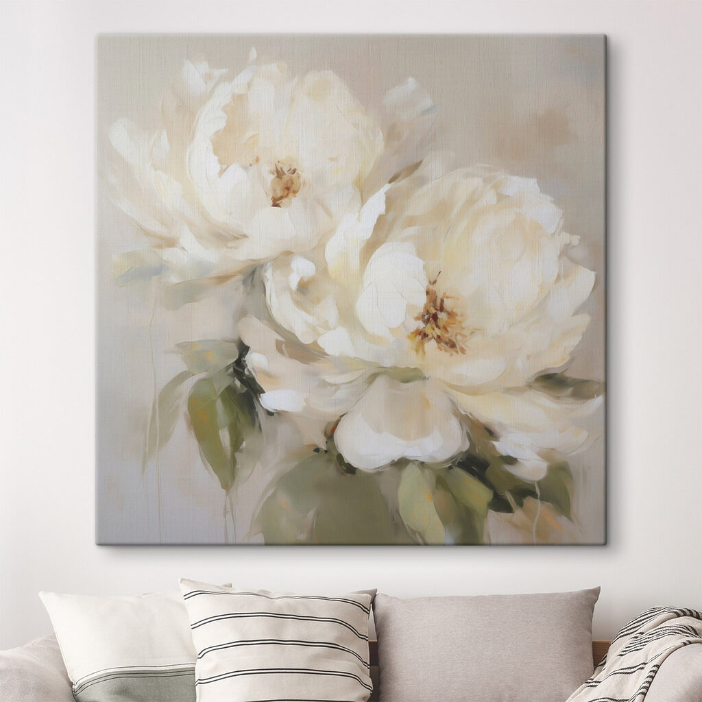 Painting of white flowers