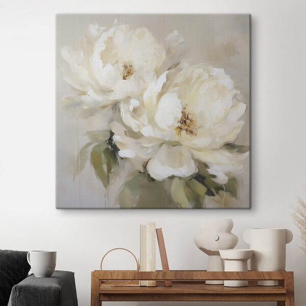 Painting of white flowers
