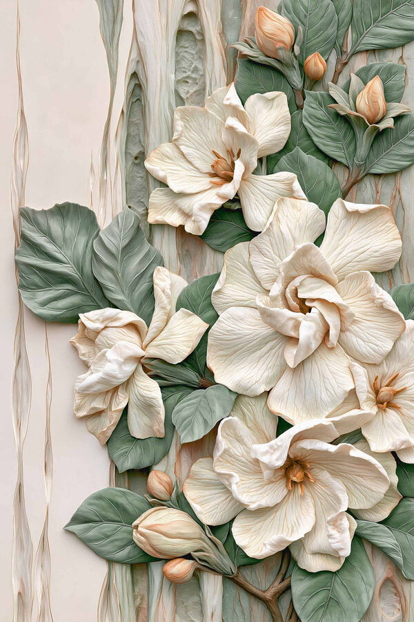 Delicate blooms with rich textures