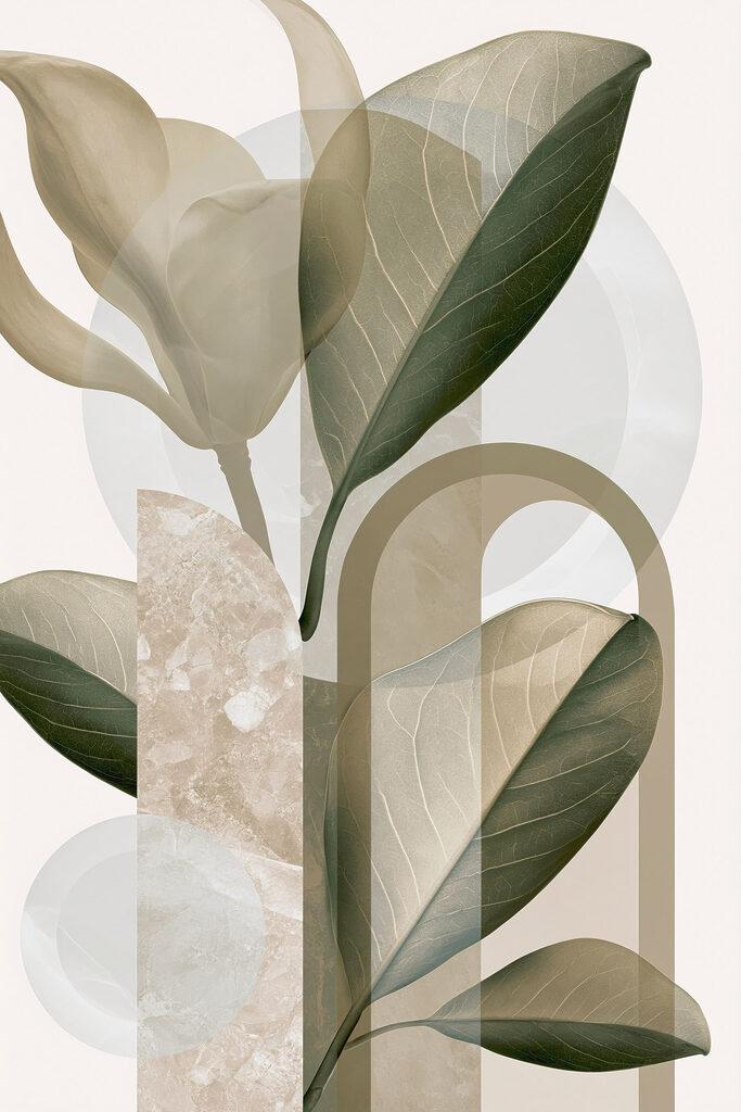 Natural forms in soft colors