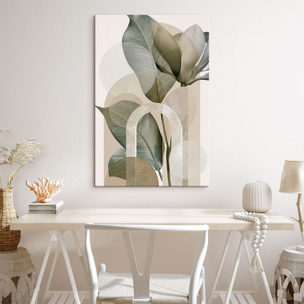 Soft foliage on a subtle background