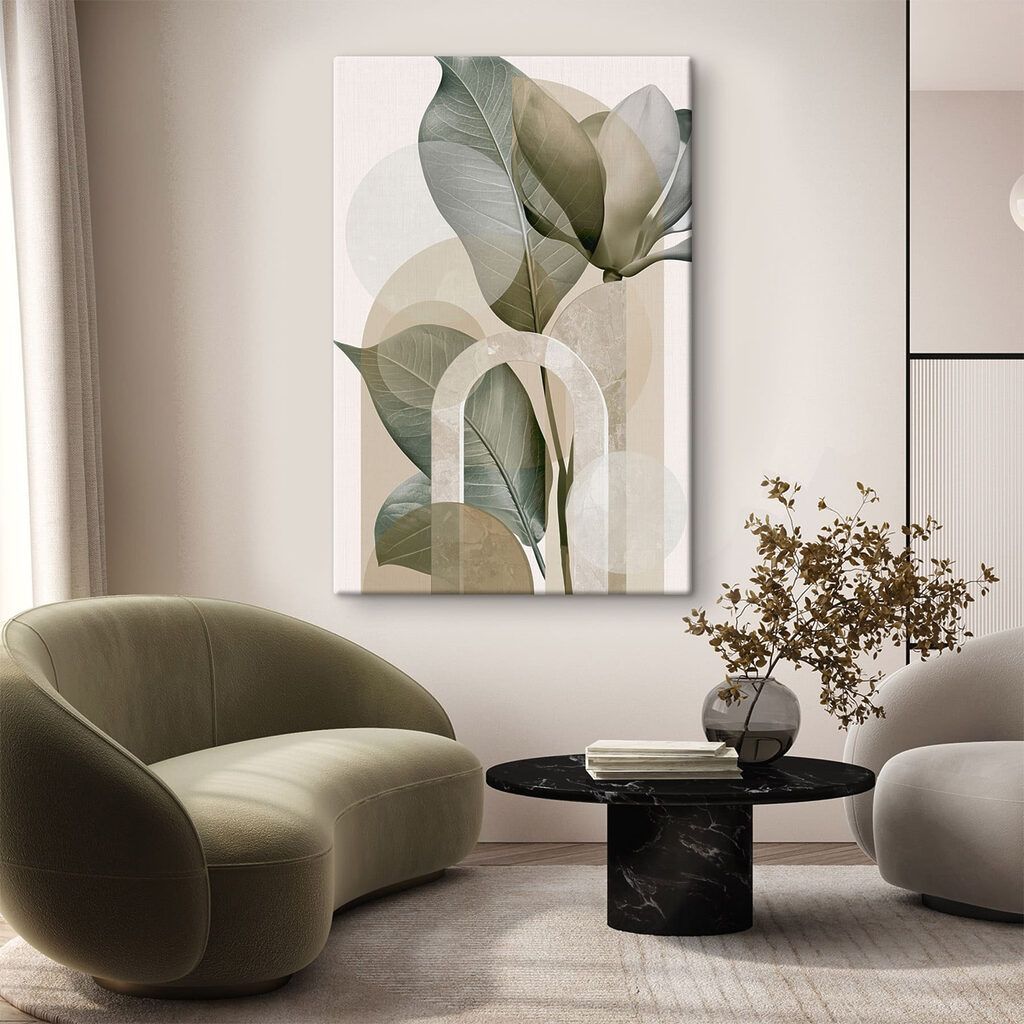 Soft foliage on a subtle background