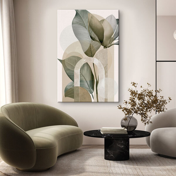Soft foliage on a subtle background