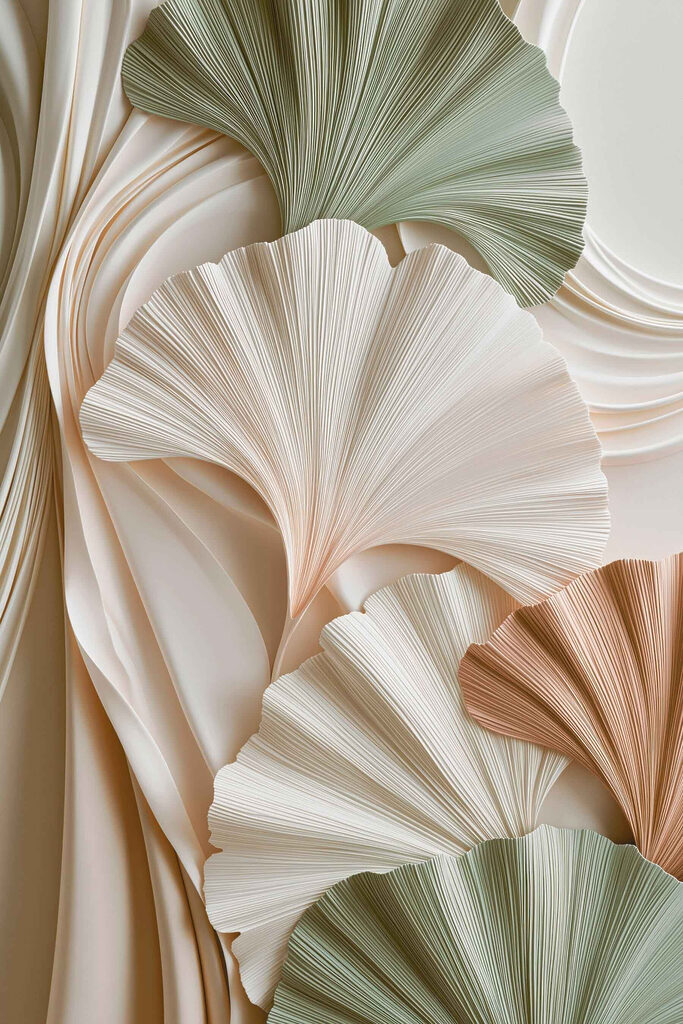 Soft folds in soothing earth tones
