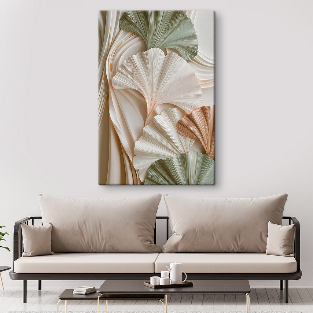 Soft folds in soothing earth tones