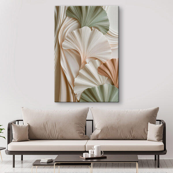 Soft folds in soothing earth tones