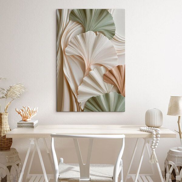 Soft folds in soothing earth tones