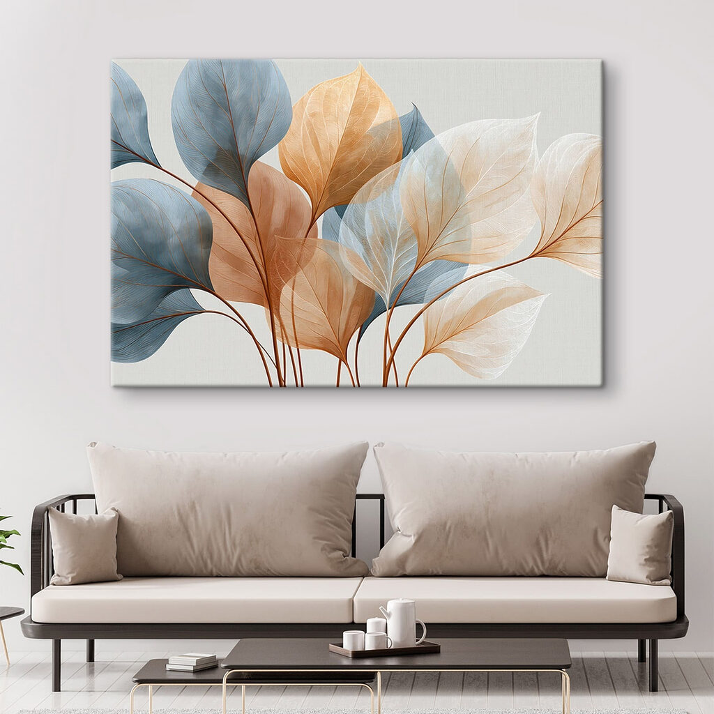 Softly colored leaves in harmony