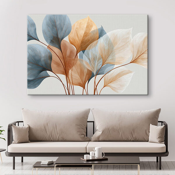 Softly colored leaves in harmony