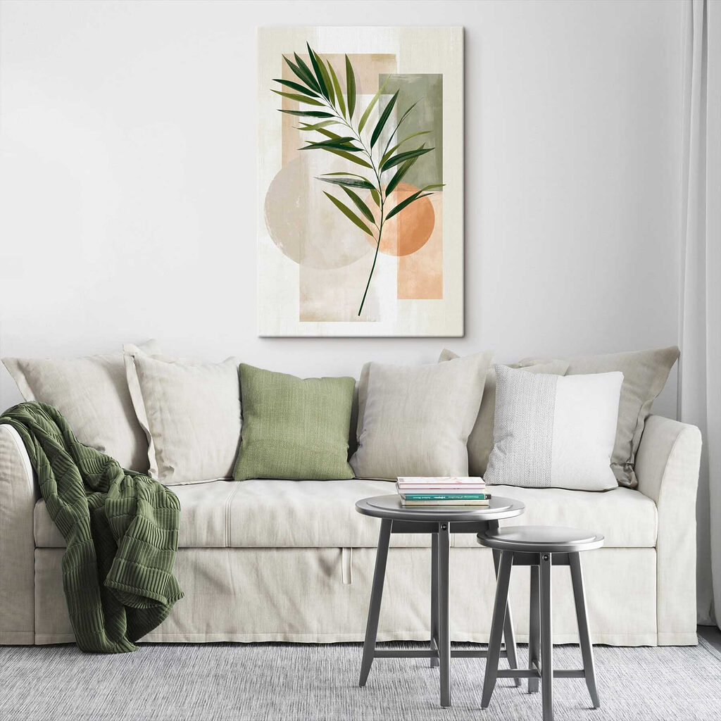 Green leaf on a white background